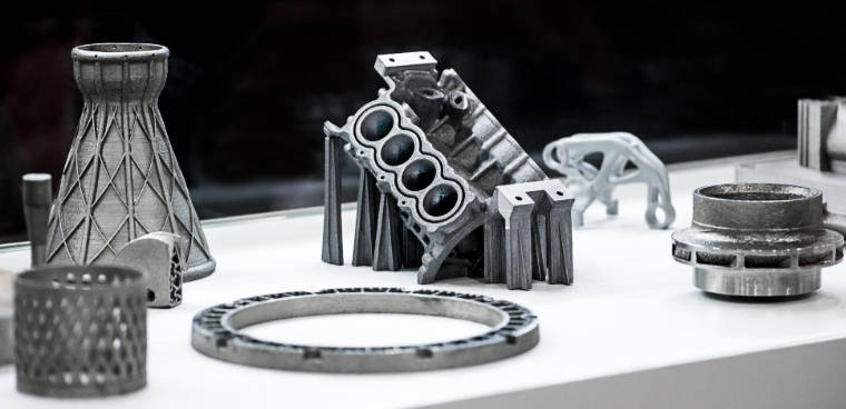 Typical 3d printed metal parts