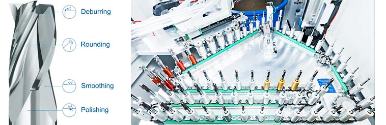 Mass finishing of cutting tools