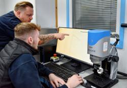 Alicona EdgeMaster measuring cutting tool edge as part of edge preparation at Fintek